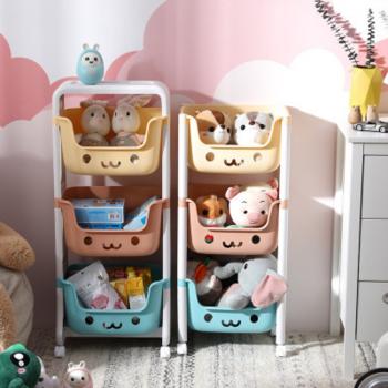 Children's Shelf Beautiful Baskets Storage Movable Toy Box Nursery