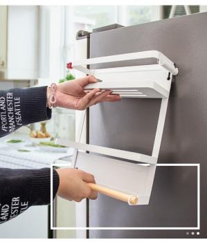 Kitchen Shelf Magnetic Fridge Shelf Spice Rack Hanging Shelf