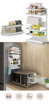 Kitchen Shelf Magnetic Fridge Shelf Spice Rack Hanging Shelf