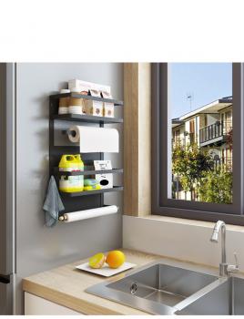 Kitchen Shelf Magnetic Fridge Shelf Spice Rack Hanging Shelf