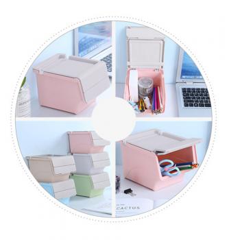 Office Stuff Stackable Table Storage Box Lockable Basket Toy Box