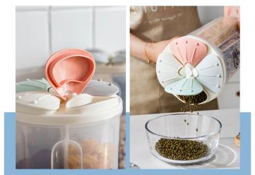 Food Storage Tin Flour Tin Container Storage with Separator