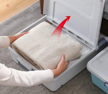 Bed Storage Box Stackable Storage Box Lockable Narrow Rolling Feet