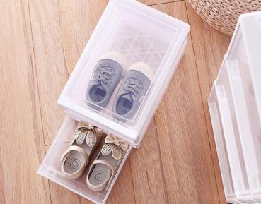 Schuhboxen transparent stapelbar Schuhaufbewahrung Box