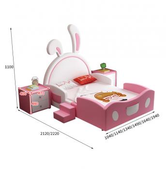 Großhandel B2B  Kaninchen Mädchen Kinder Bett Rosa Hasenohre 150cm*190cm