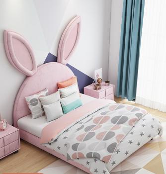 Großhandel B2B  Mädchen Jugendbett Kinderbett Mädchenbett Rosa Romantic Kinderzimmer Hase