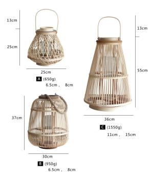 Großhandel B2B Windlicht Laterne Leuchte aus Bambus