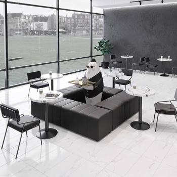 MuXing Polstersessel, Restaurantstuhl, Caféstuhl, Lounge-Sessel, Modernes Design mit vertikalen Steppmuster, Komfortable Polsterung