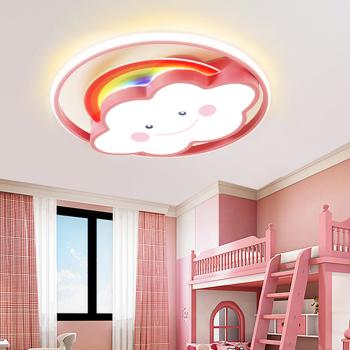 Muxing Lampe Kinderzimmerlampe LED-Lampe Schlafzimmerlampe Einbauleuchte Deckenlampe Drei Lichtfarben 50cm B：Regenbogen-Wolken-Lampe /CHYDD/