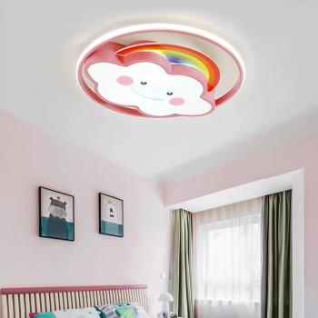 Muxing Lampe Kinderzimmerlampe LED-Lampe Schlafzimmerlampe Einbauleuchte Deckenlampe Drei Lichtfarben 50cm B：Regenbogen-Wolken-Lampe /CHYDD/