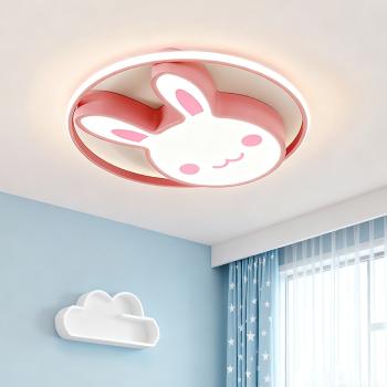 Muxing Lampe Kinderzimmerlampe LED-Lampe Augenschonlampe Schlafzimmerlampe Einbauleuchte Deckenlampe Drei Lichtfarben 50cm D：Hasenlampe /TZTZD/