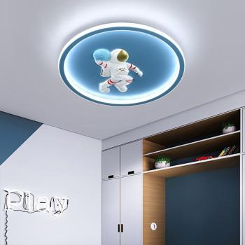 Muxing Lampe Kinderzimmerlampe LED-Lampe Augenschonlampe Schlafzimmerlampe Einbauleuchte Deckenlampe Drei Lichtfarben 50cm E：Astronautenlampe /YHYDY/