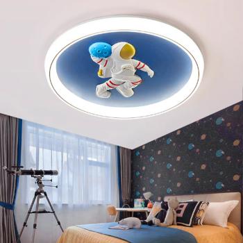 Muxing Lampe Kinderzimmerlampe LED-Lampe Augenschonlampe Schlafzimmerlampe Einbauleuchte Deckenlampe Drei Lichtfarben 50cm E：Astronautenlampe /YHYDY/