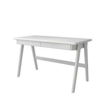 Muxing Tisch Computertisch PC Tisch Schreibtisch Bürotisch Lernschreibtisch Weiß/Holzfarbe
