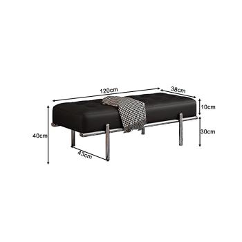 Muxing Schuhhocker Sitzbank Schuhbank für den Eingangsbereich Sofabank Relaxhocker Schwarz 120*43*40cm 【HXD6499-HEI】