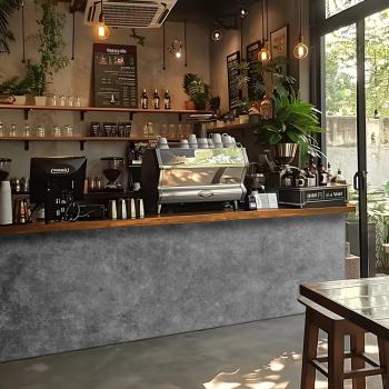 Muxing Theke Verkaufstisch Verkaufstheke Kassen Empfang Rezeption  Counter Empfangstheke Arbeitstisch Büromöbel Grau 150*100*60cm /SNHCFX15/