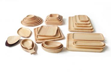 Großhandel B2B Holz Serviertablett Servierbrett Natur Servingboard Eco-Friendly Ablage