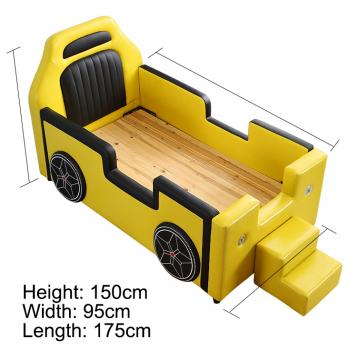 Großhandel B2B  Auto Jungen Kinder Bett Gelb Cool Bequem  200*105cm