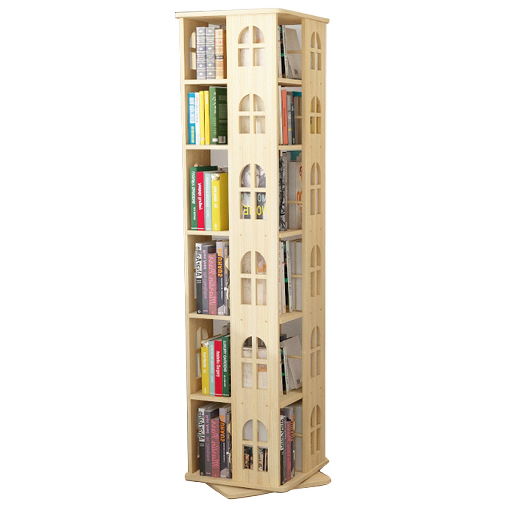 Nordivale Drehbares Bücherregal - 360° Rotierend Mit 5 Etagen In Weiß