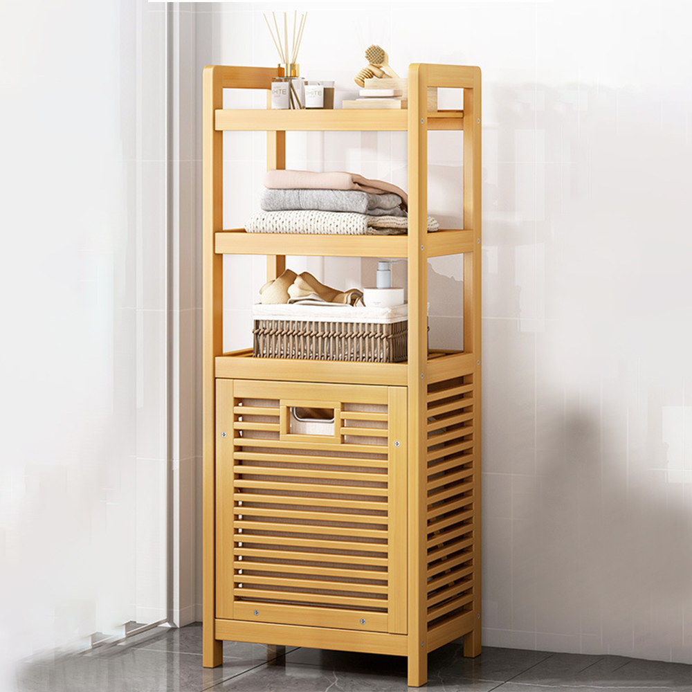 Muxing - Muxing Wschekorb Wscheregal Regal Bambus schrank Badezimmer  Wscheschrank