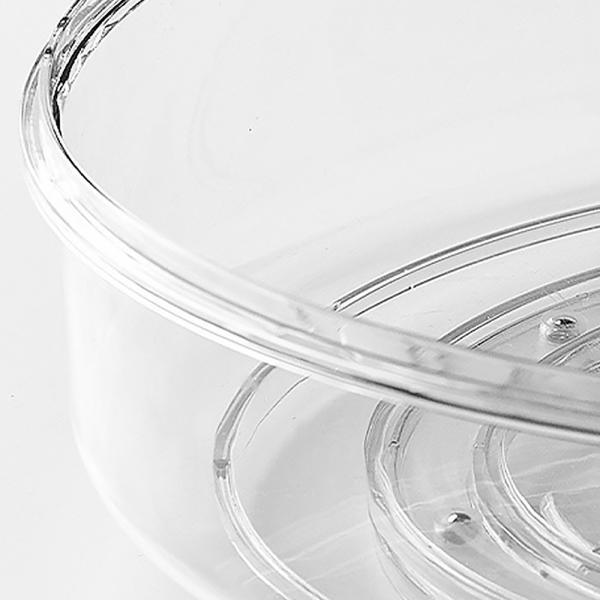 MuxingGewürzaufbewahrungsbox, drehbare Küchenaufbewahrungsbox, Aufbewahrungsbox für Gewürzgläser, transparente runde Aufbewahrungsbox, 30 cm * 8 cm