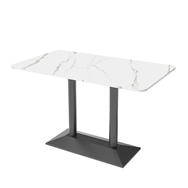 Muxing Gastronomiemöbel Esszimmertisch Esstisch Küchentisch für Esszimmer Wohnzimmer tisch Bistrotisch Sinterstein schwarzgold1【YB-CB97】