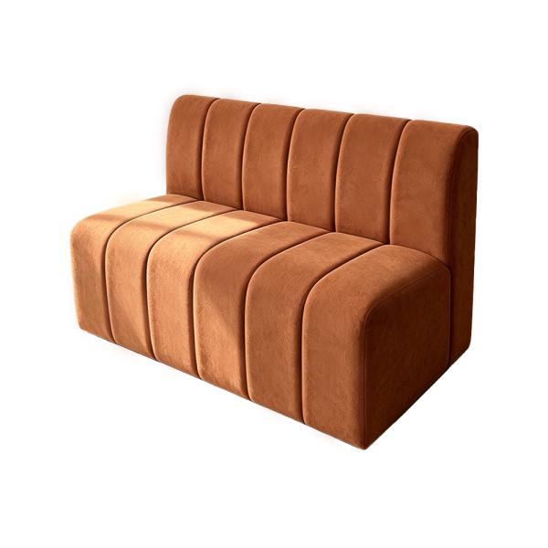 Muxing Sofa Sitzbank für Gastronomie, Gastro-Sofa Dinerbank Restaurantbank Polsterbank, Café Bar Bistro Hotel Möbel, Braun, 120 × 65 × 78 cm 【2508-16】