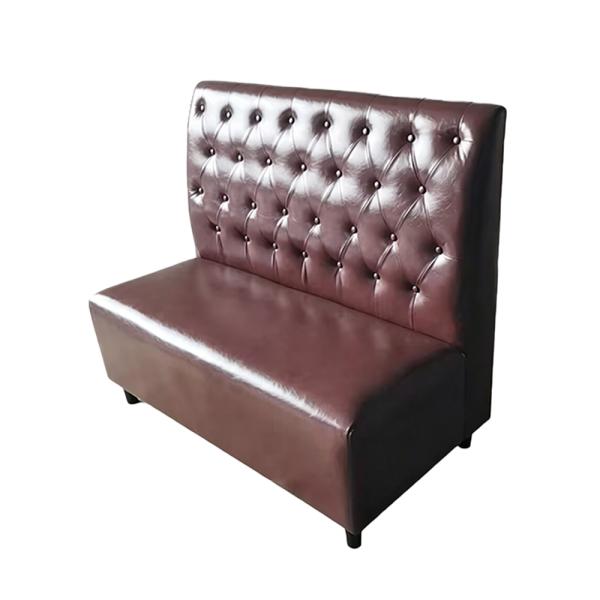 Muxing Gastronomiemöbel Stuhl Sofa Sitzbank, Dinerbank Restaurantbank für Café Bar Bistro Hotel, gepolsterte Sitzmöbel, Braun 120 × 65 × 105 cm 【Y-03KAFEI】