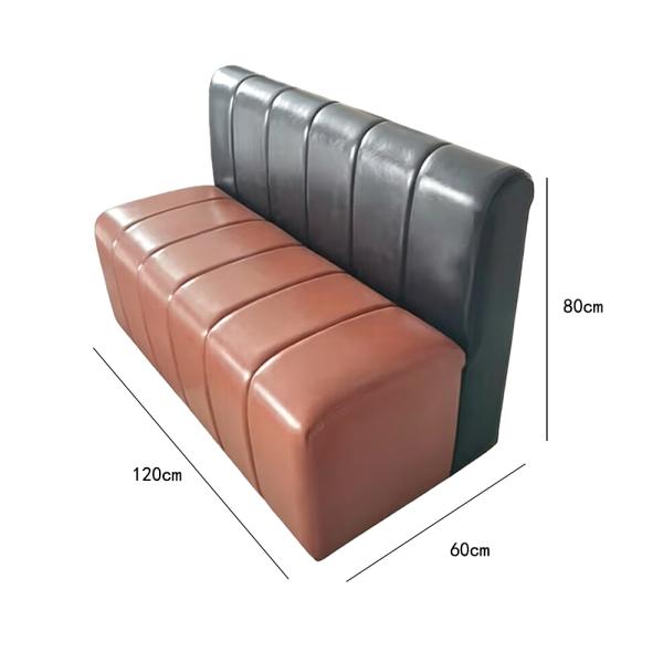 Muxing Gastro Sitzbank Dinerbank Sofa, Restaurantbank Polsterbank, Gastronomiemöbel Stuhl für Café Bar Bistro Hotel Schwarz-Braun 120 × 60 × 80 cm【Y-06PINSE】