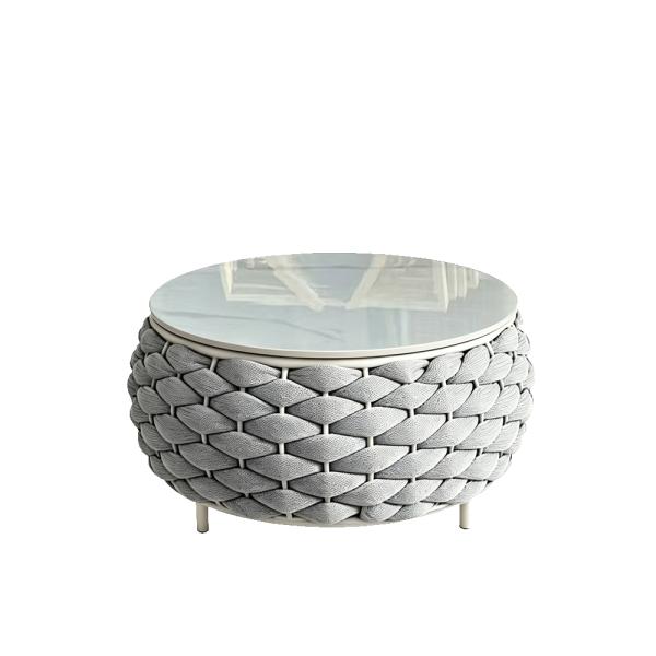 Muxing Gartenlounge Set 4-teilig mit 2 Einzelsesseln, Dreisitzer-Sofa und Couchtisch, Wasserabweisend, Ideal für Garten, Terrasse und Hof