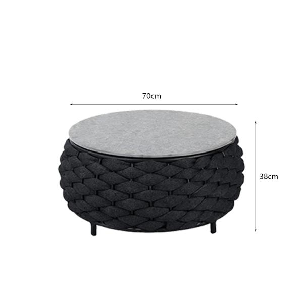 Muxing Gartenlounge Set 4-teilig mit 2 Einzelsesseln, Dreisitzer-Sofa und Couchtisch, Wasserabweisend, Ideal für Garten, Terrasse und Hof