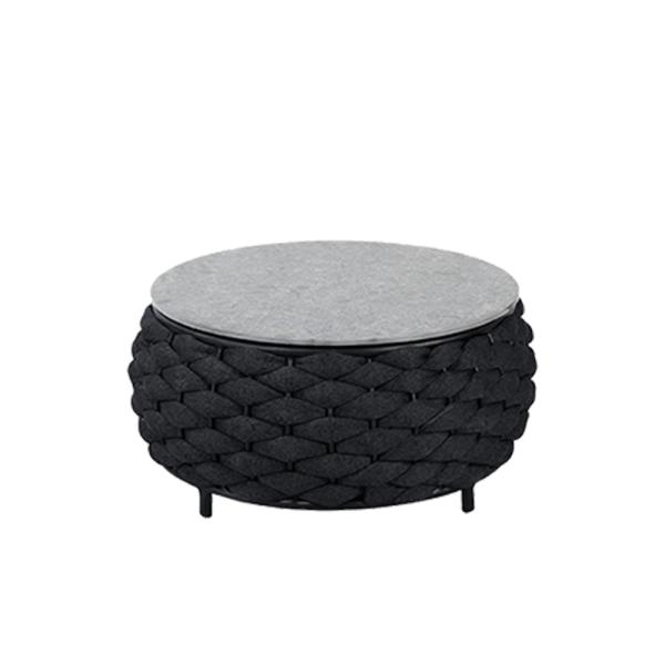 Muxing Gartenlounge Set 4-teilig mit 2 Einzelsesseln, Zweisitzer-Sofa und Couchtisch, Wasserabweisend, Ideal für Garten, Terrasse und Hof, Schwarz