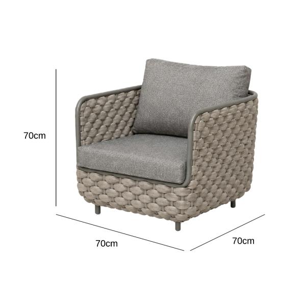 Muxing 4-teiliges Gartenmöbel-Set, Lounge-Set mit 2 Sesseln, 2-Sitzer-Sofa und Tisch, wetterbeständige Sitzgruppe für Garten und Balkon/TB627/