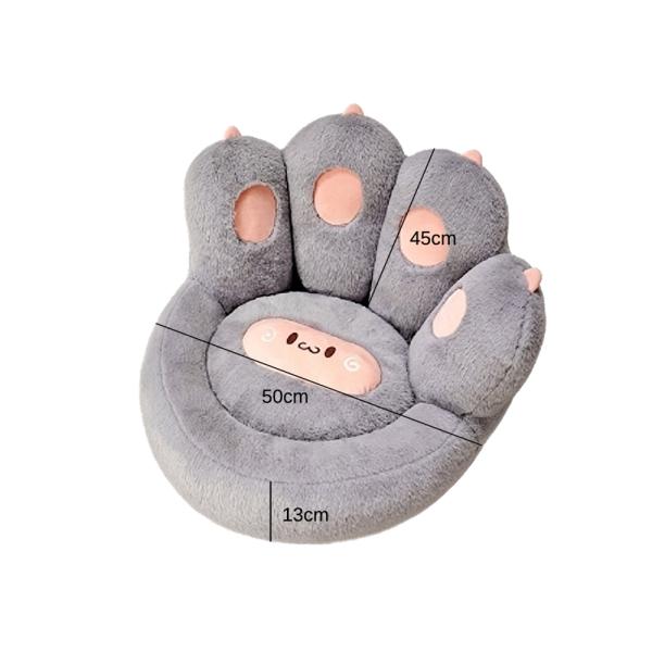 Muxing Plüsch-Sitzkissen mit Rückenlehne, weicher Bodensessel, gemütliches Sofakissen für Wohnzimmer, Schlafzimmer und Leseecke Grau 50 × 45 × 13 cm /MZDZ50/