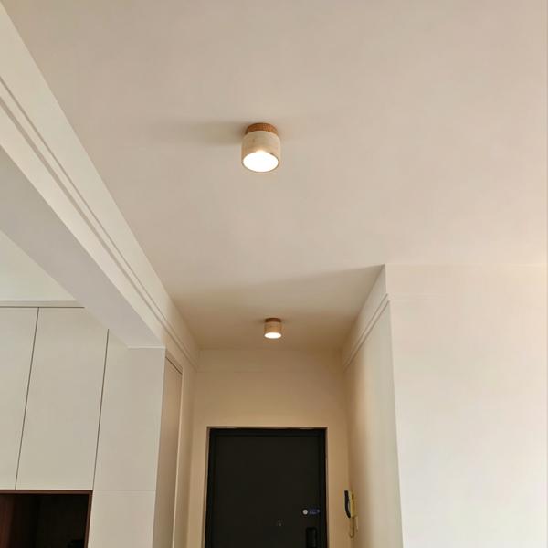 Muxing LED-Deckenleuchte im Travertin-Look, Deckenlampe, Flurlampe, Dielenlampe und Dekoleuchte für Flur, Eingangsbereich, Diele und Wohnzimmer 【ALT-XX-2053】