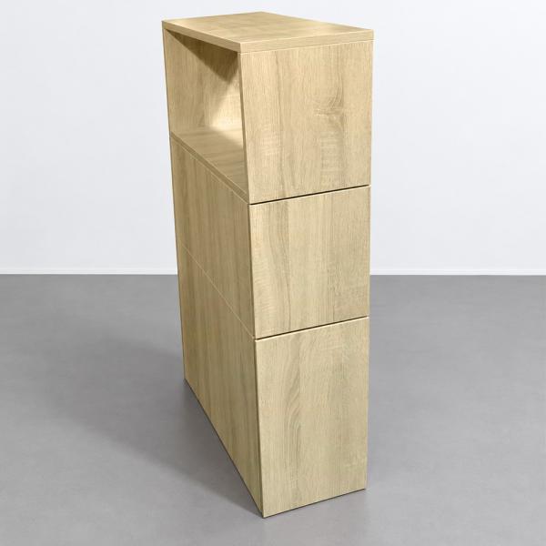 Muxing Badezimmerschrank mit offenen Ablagen und Stauraum Schmaler Badschrank Hochschrank Aufbewahrungsschrank für Badutensilien 【BGG】