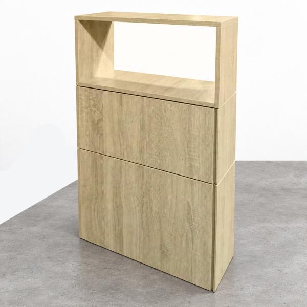 Muxing Badezimmerschrank mit offenen Ablagen und Stauraum Schmaler Badschrank Hochschrank Aufbewahrungsschrank für Badutensilien 【BGG】