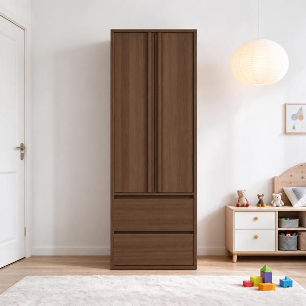 Muxing Badezimmerschrank Hochschrank mit Schubladen, schmaler Badschrank, Aufbewahrungsschrank, Stauraumschrank für Badutensilien 195*60*35cm【GSS】