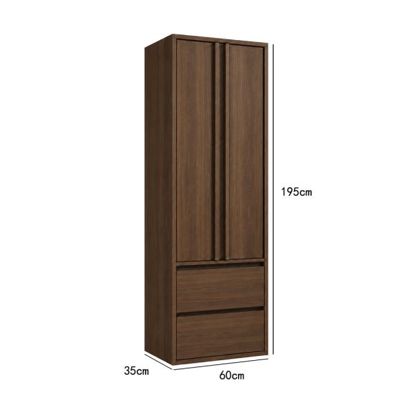 Muxing Badezimmerschrank Hochschrank mit Schubladen, schmaler Badschrank, Aufbewahrungsschrank, Stauraumschrank für Badutensilien 195*60*35cm【GSS】