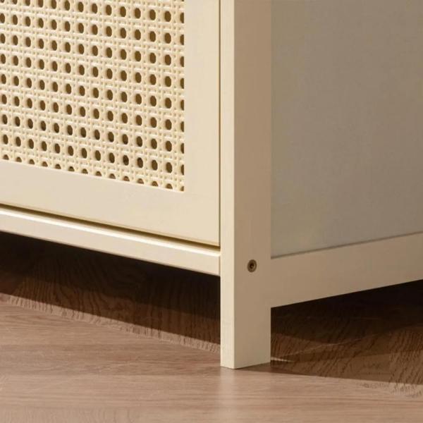 Muxing Beiges Mehrstöckiges Schuhregal mit Staubschutz für den Haushalt Schuhregal beige 【MXG】