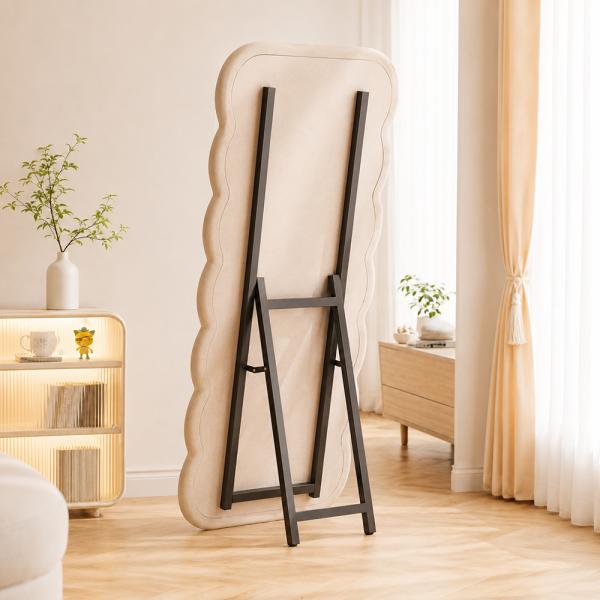 Muxing Ganzkörperspiegel Standspiegel, Ankleidespiegel, Umkleidespiegel, Bodenspiegel für Schlafzimmer, Ankleidezimmer, Bekleidungsgeschäft 165x70cm【SCYD708】