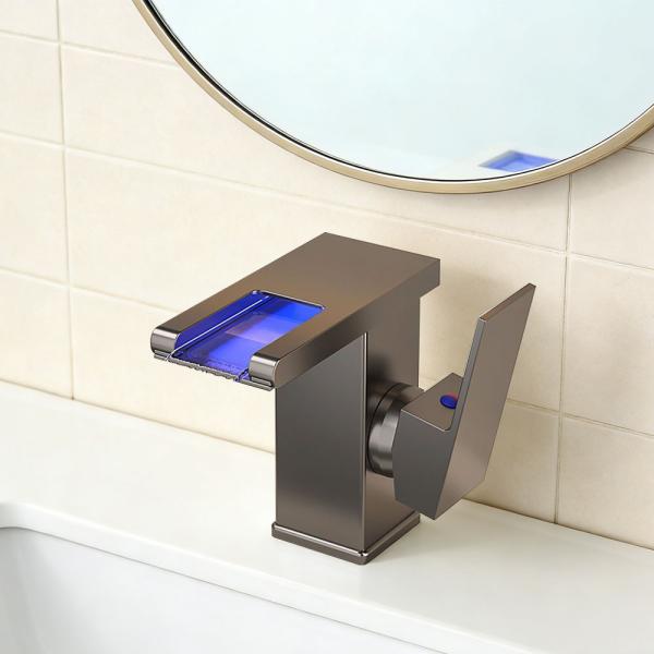 Muxing LED Waschtischarmatur Wasserhahn Badarmatur Waschbecken Mischbatterie Küchenarmatur