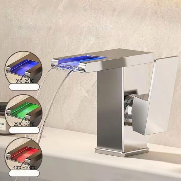 Muxing LED Waschtischarmatur Wasserhahn Badarmatur Waschbecken Mischbatterie Küchenarmatur