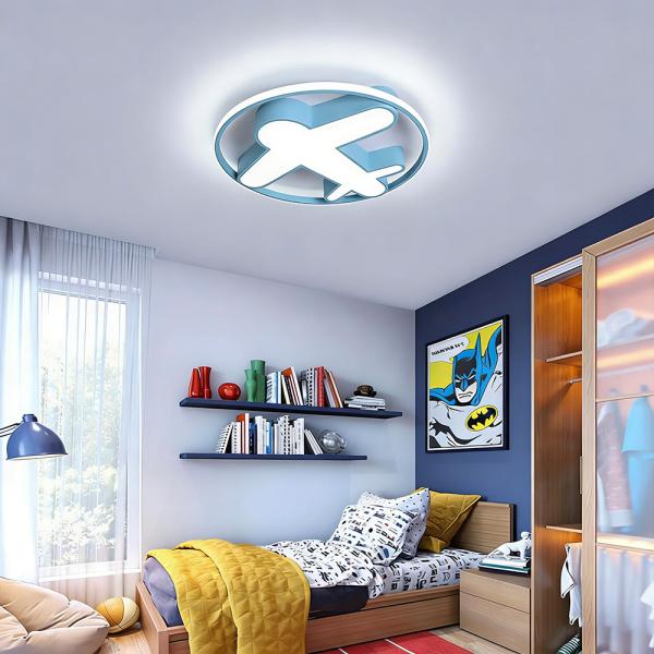 Muxing Lampe Kinderzimmerlampe LED-Lampe Augenschonlampe Schlafzimmerlampe Einbauleuchte Deckenlampe Drei Lichtfarben 60cm C：Flugzeuglampe /FJFJD/