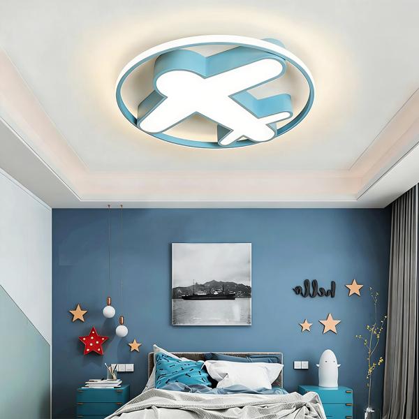 Muxing Lampe Kinderzimmerlampe LED-Lampe Augenschonlampe Schlafzimmerlampe Einbauleuchte Deckenlampe Drei Lichtfarben 60cm C：Flugzeuglampe /FJFJD/