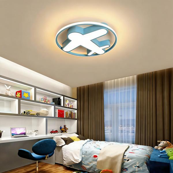Muxing Lampe Kinderzimmerlampe LED-Lampe Augenschonlampe Schlafzimmerlampe Einbauleuchte Deckenlampe Drei Lichtfarben 60cm C：Flugzeuglampe /FJFJD/