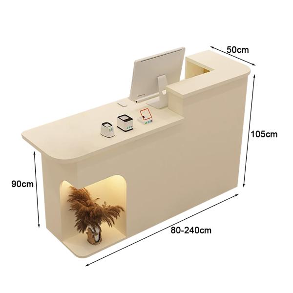 Muxing Rezeption Theke Bar Empfangstheke empfangstisch Counter Kassentisch Beige