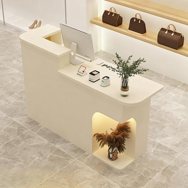 Muxing Rezeption Theke Bar Empfangstheke empfangstisch Counter Kassentisch Beige