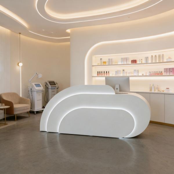 Muxing Salon Geschäft Empfangstisch Laden Kasse Kurvige Theke Gebogene Bar【SQQ】