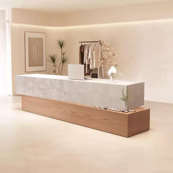 Muxing Empfangstheke für Ferienwohnung, Kassentheke, schlichte Theke, Theke im dezenten Luxusstil